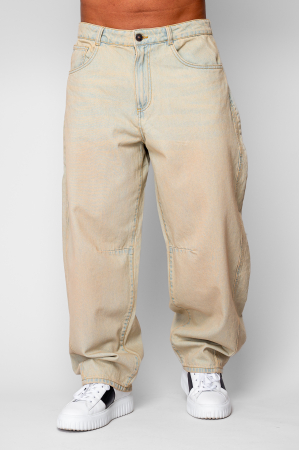 Men - Pre-Washed Blue Long Jeans