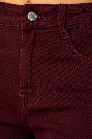 Regular long denim jeans Burgundy [3]