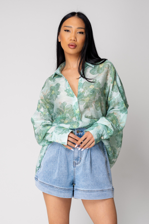 Blugi - Blugi scurti cu pense Light Blue