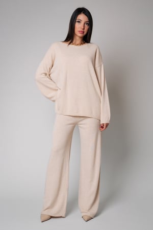 FEMEI - Set Lorelle mix lana si casmir Beige I