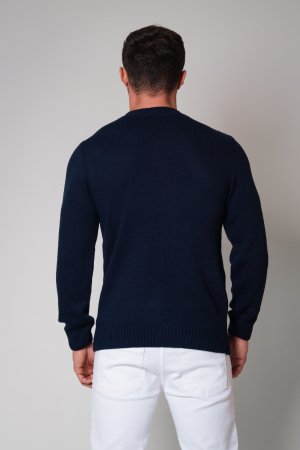 Knitted blouse Navy [3]