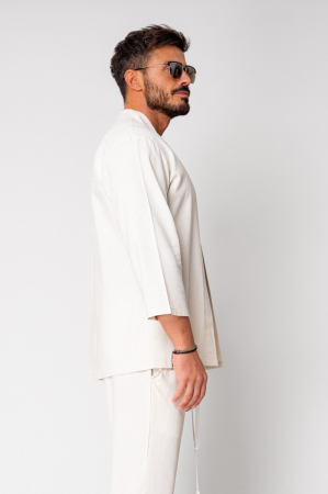 Bluza Tulum Jacheta tip kimono Off white [2]