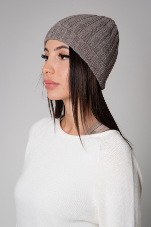 Caciula din mix de lana si casmir Brown [2]