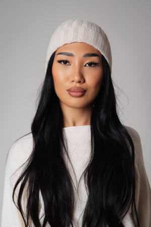 Accesorii - Caciula din mix de lana si casmir Beige