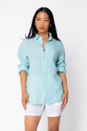 Camasa Boyfriend de plaja dIn 100% In Mint [1]