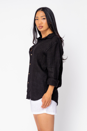 Camasa Boyfriend de plaja dIn 100% In Black [1]