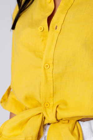 Boyfriend Shirt Linen Yellow Mustard [3]