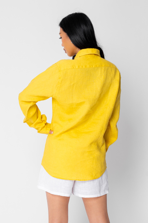 Boyfriend Shirt Linen Yellow Mustard [1]