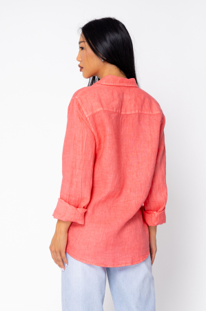 Camasa Boyfriend de plaja dIn 100% In Coral [3]