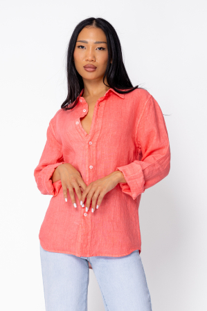 Camasa Boyfriend de plaja dIn 100% In Coral [1]