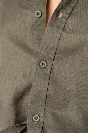 Boyfriend Shirt Linen Kaki [4]
