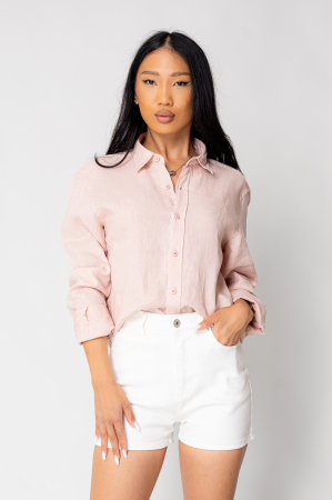 FEMEI - Camasa Boyfriend dIn 100% In Rose Quartz