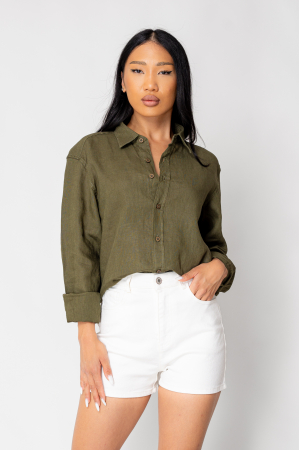 PROMOTII - Camasa Boyfriend dIn 100% In Green
