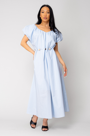 Sale Women - Long dress belt with ornamental details Light Blue