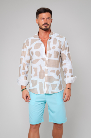 Camasa bumbac White/Beige [0]