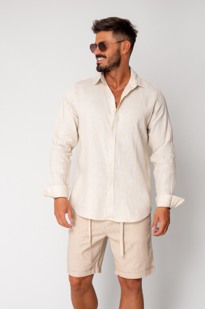 SALE - Linen 100% shirt Beige