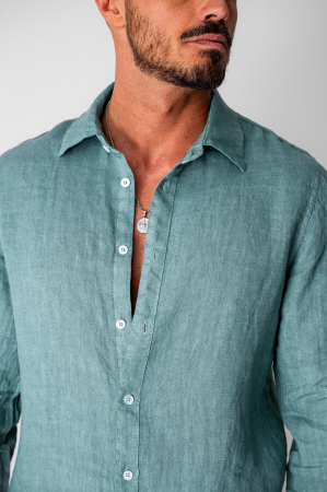 Camasa din 100% In Dark Olive [3]