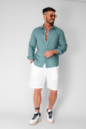 Camasa din 100% In Dark Olive [4]