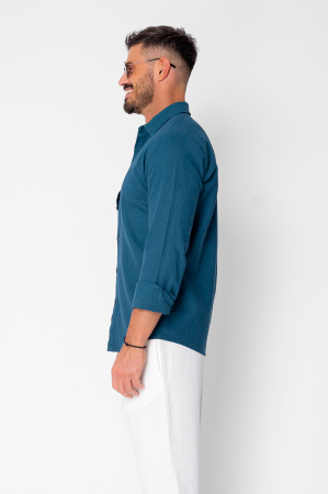 Camasa din 100% In Maroccan Blue New [1]