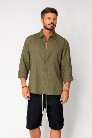 PROMOTII - Camasa dIn 100% In Premium Dark Green