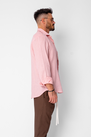 Premium Linen 100% Men shirt Rose Quartz [1]