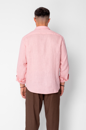 Premium Linen 100% Men shirt Rose Quartz [2]