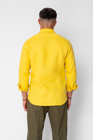Premium Linen 100% shirt Yellow Mustard [2]