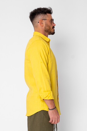Premium Linen 100% shirt Yellow Mustard [1]