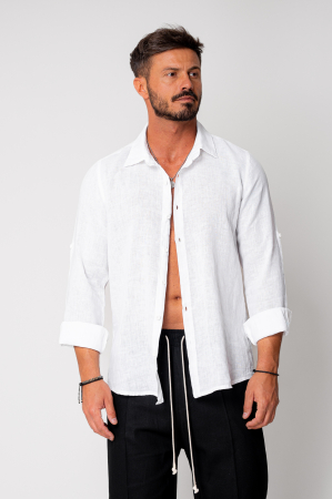 Premium Linen 100% shirt White [1]
