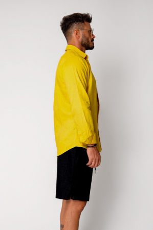 Linen 100% shirt Yellow Mustard [2]