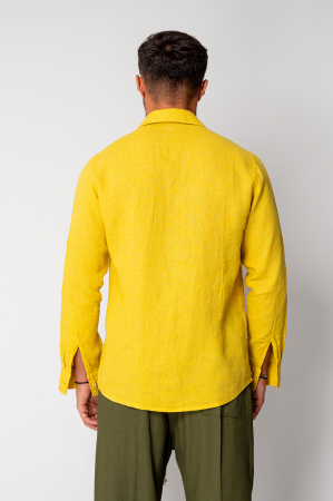 Premium Linen 100% shirt Yellow Mustard [3]