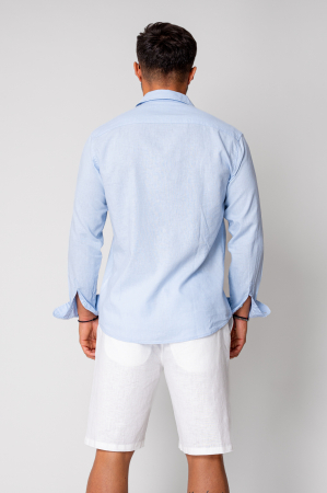 Camasa din IN cu nasturi Sky Blue [3]