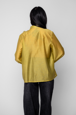 Camasa femei cu volane Mustard Yellow [2]