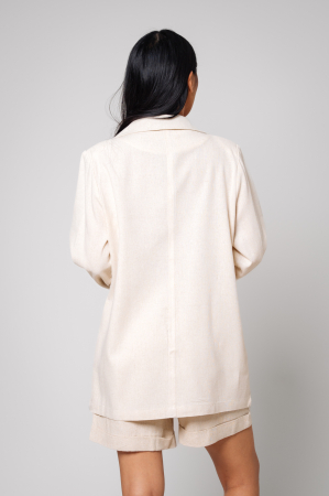 Set Sacou si Pantalon scurt Beige [2]