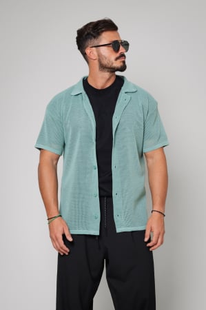 PROMOTII - Camasa tricotata Oversized Olive