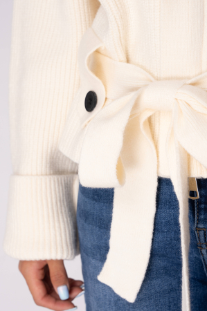 Short zip cardigan Cream [5]