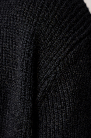 Long knitted cardigan Black [3]