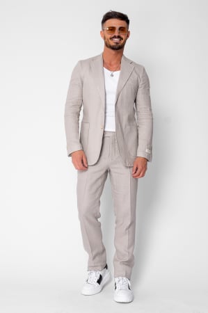 MEN - 100% IN suit with jacket and long pants Taupe