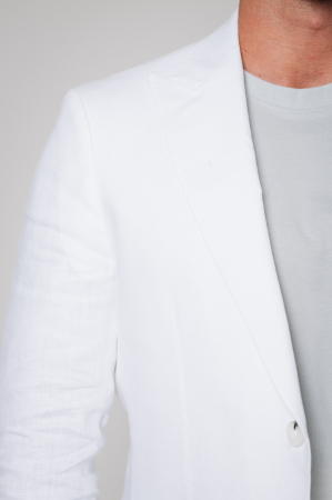 Costum din IN sacou si pantalon lung White [3]