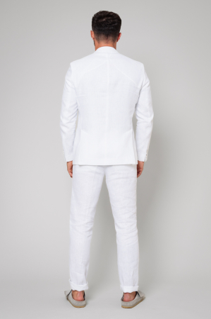 Costum din IN sacou si pantalon lung White [2]