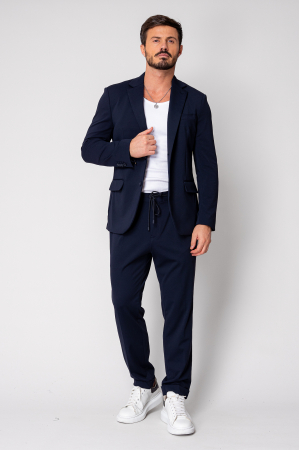 Costum Flex sacou si pantalon lung Navy [4]