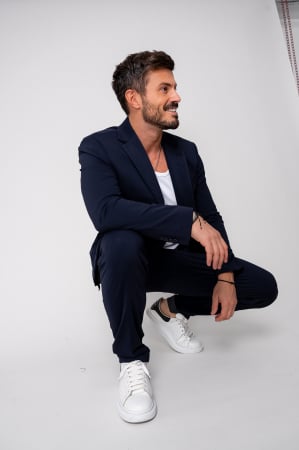 NEW - Flex Suit Jacket and long pants Navy