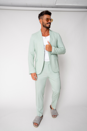 Sale Men - Ralph linen jacket and long pants suit Mint New