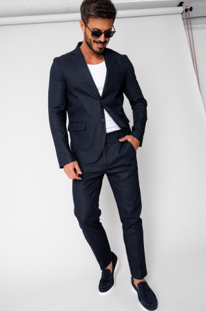 PROMOTII - Costum Ralph din IN sacou si pantalon lung Navy New