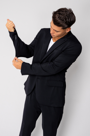 NEW - Flex Suit Jacket and long pants Black