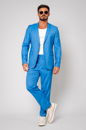 Costum sacou si pantalon lung Blue [0]