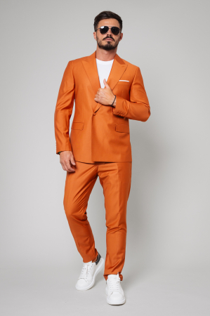 SALE - Jacket and long pants suit Brown