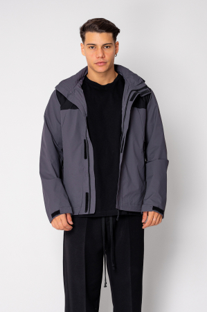 MEN - Zip-up jacket Grey Anthracite