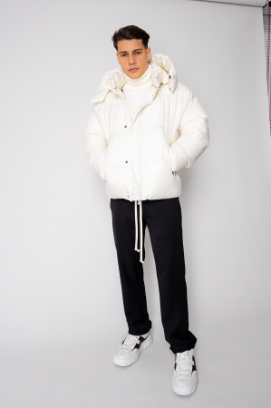 BARBATI - Geaca cu fermoar si capse Off White