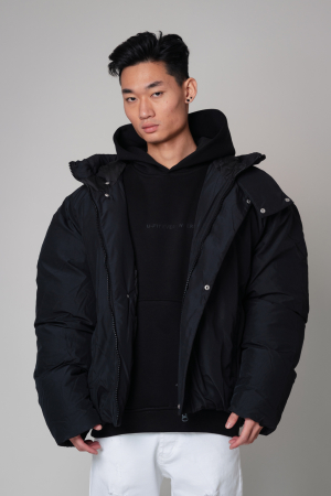 Jacket Zip-Up with hood Huge Oversized Black [1]